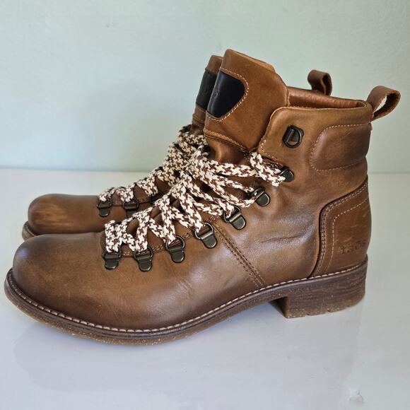 Taos Alpine Leather Boot Women's 7-7.5 Camel Lace Up Granola Girl Hiking Casual - Picture 5 of 14